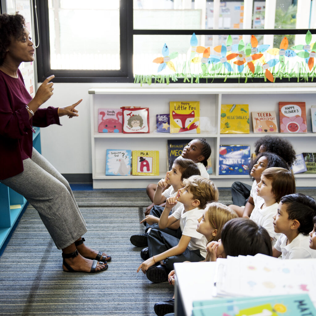 Happy kids at elementary school